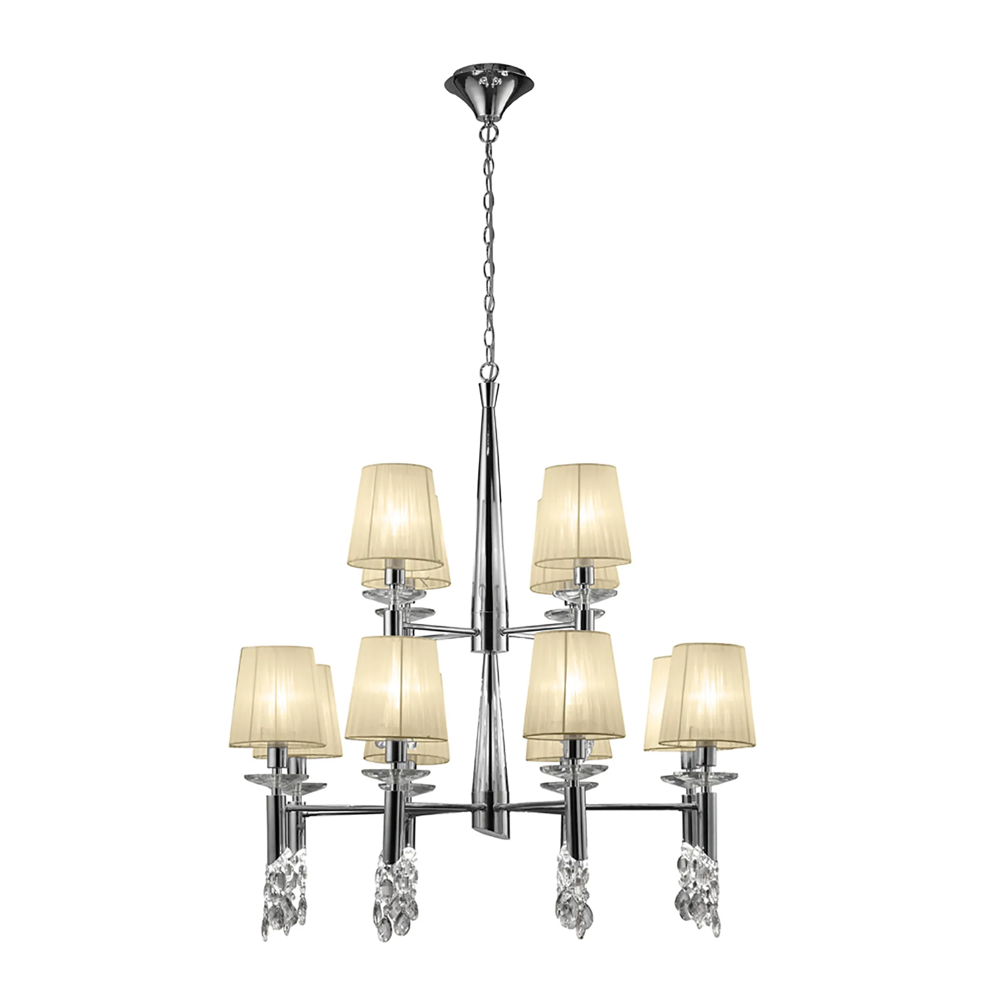 Tiffany Crystal Ceiling Lights Mantra Tiered Crystal Fittings